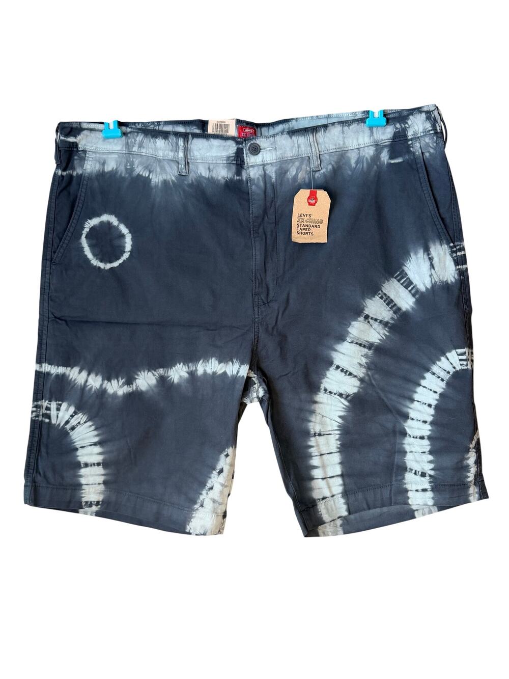 NWT! Levi's Blue / Gray Tie Dye XX Chino Standard Taper Short Size 42